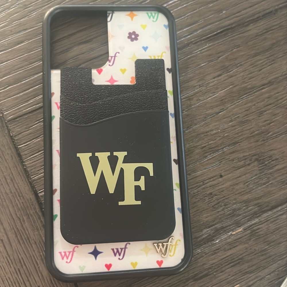 iPhone 12 Wildflower phone case with Wake Forest ID holder